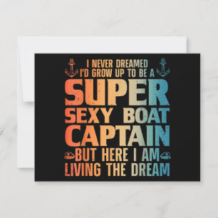 Cooler Bootsmann für Männer - Sail Pontoon Boati Feiertagskarte