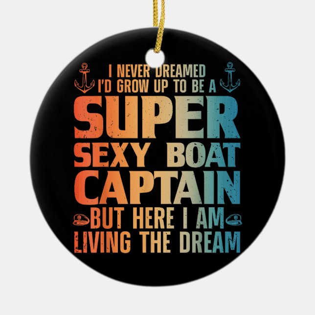 Cooler Bootsmann für Männer - Sail Pontoon Boati Keramik Ornament (Vorne)