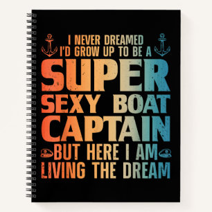 Cooler Bootsmann für Männer - Sail Pontoon Boati Notizbuch