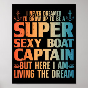 Cooler Bootsmann für Männer - Sail Pontoon Boati Poster