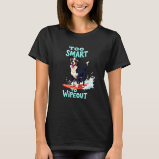 Cooler Border Collie Surfhund T-Shirt