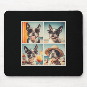 Cooler Boston Terrier Sonnenbrille Hunde Sommerurl Mousepad