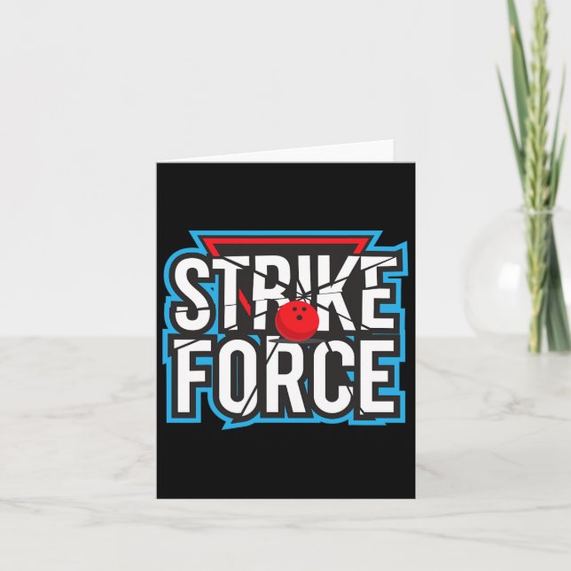 Cooler Bowling Strike Force Bowling Fan Bowling Te Karte (Vorderseite)