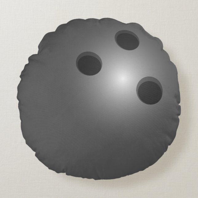 Cooler Bowlings-Ball Rundes Kissen (Vorderseite)