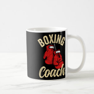Cooler Boxcoach rote Handschuhe Kickboxen Kickboxe Kaffeetasse