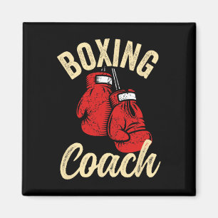 Cooler Boxcoach rote Handschuhe Kickboxen Kickboxe Magnet