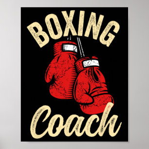 Cooler Boxcoach rote Handschuhe Kickboxen Kickboxe Poster