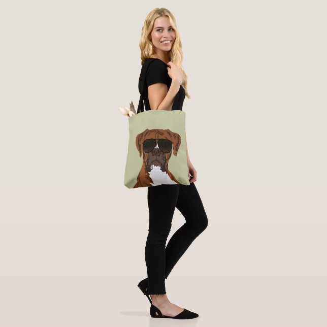 Cooler Boxer-Hund für Tasche (Am Model)
