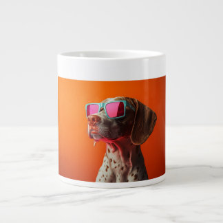 Cooler Bracco italiano Hund mit Sonnenbrille Jumbo-Tasse