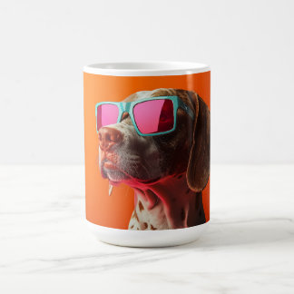 Cooler Bracco italiano Hund mit Sonnenbrille Kaffeetasse
