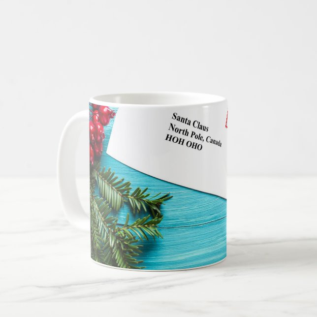 Cooler Brief des Weihnachtsmanns Kaffeetasse (Vorderseite Links)