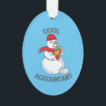 Cooler Buchhalter Snowman Keramik Ornament<br><div class="desc">Cooler Buchhaltungstext mit einem Snowman,  der einen Rechner und ein Steuererstattungsblatt zu seinen Füßen hat,  ist ein lustiges Geschenkdesign für zertifizierte Buchhalter und Buchhalterstudenten.</div>