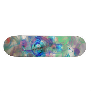 Cooler bunter Musiknotenrauch bewirkt Bild Skateboard