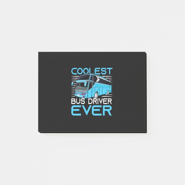 Cooler Busfahrer je Post-it Klebezettel (Vorderseite)