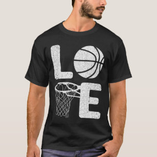 Cooler Bysketbyll für Männer Liebe Trainer Spieler T-Shirt