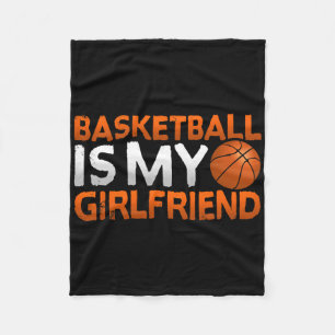 Cooler Bysketbyll ist mein Girlfriend Sport Player Fleecedecke