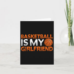 Cooler Bysketbyll ist mein Girlfriend Sport Player Karte
