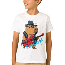 Cooler Capybara-Rockstar-Elektrogitarrespieler