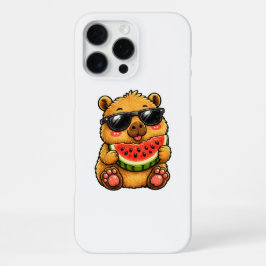 Cooler Capybara Wassermelone Sommer iPhone 16 Pro Max Hülle