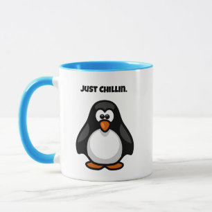 Cooler Cartoon Pinguin - Nur Chillins Arktis Vibes Tasse