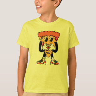 : Cooler Cartoon Pizza Slice T-Shirt