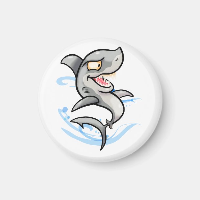 Cooler Cartoon Shark Magnet (Vorne)