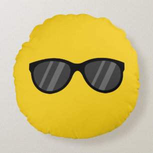 Cooler Cartoon Sonnenbrille Rundes Kissen