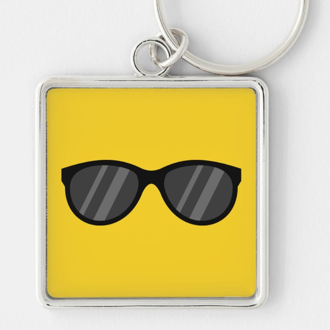 Cooler Cartoon Sonnenbrille Schlüsselanhänger (Vorne)