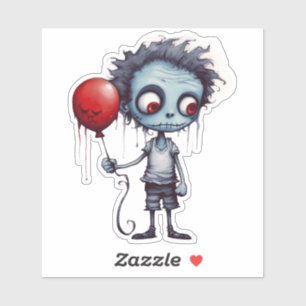 Cooler Cartoon Zombie Design Sticker