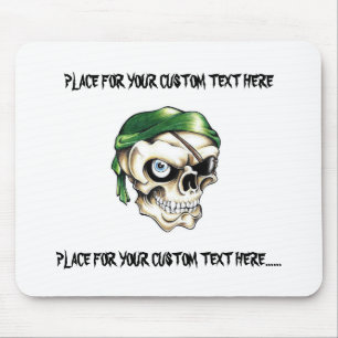 Cooler Cartoontätowierungssymbolpiraten-Schädel Mousepad
