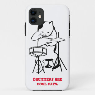 Cooler Cat Drummer Telefongehäuse Case-Mate iPhone Hülle