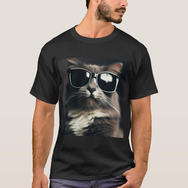 Cooler Cat T - Shirt (Vorderseite)