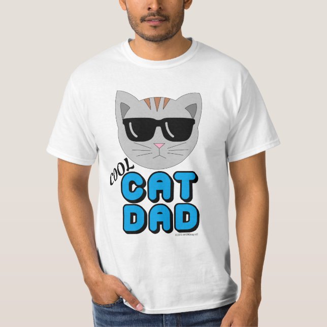 COOLER CAT VATER Mens Cat Lover T-Shirt (Vorderseite)
