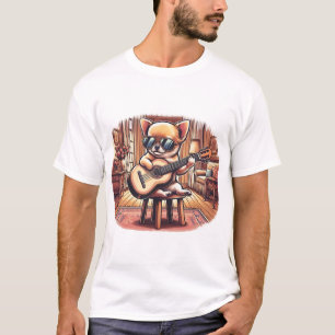 Cooler Chihuahua spielt klassische Gitarre T-Shirt