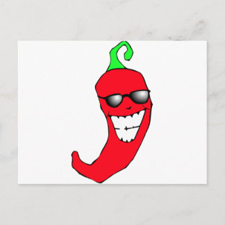 Cooler Chili Pepper Postkarte