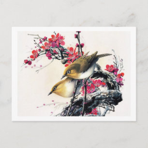 Cooler chinesischer Vogelbaum Postkarte