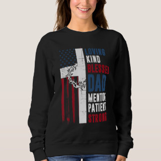 Cooler Christlicher gesegneter Vater Cross America Sweatshirt
