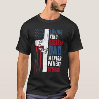 Cooler Christlicher gesegneter Vater Cross America T-Shirt