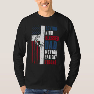 Cooler Christlicher gesegneter Vater Cross America T-Shirt