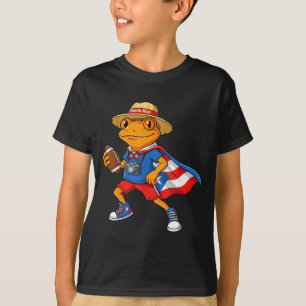 Cooler Coqui-Frosch Puerto Rico-Flagge lustiger Fu T-Shirt