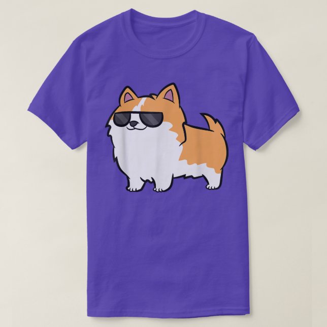 Cooler Corgi Hund mit Sonnenbrille Cool Corgi T-Shirt (Design vorne)