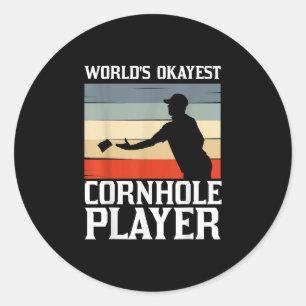 Cooler Cornhole Design Cornhole Hole Cornhole Play Runder Aufkleber