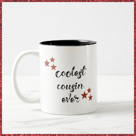 Cooler Cousin je Schwarz und Rot Zweifarbige Tasse
