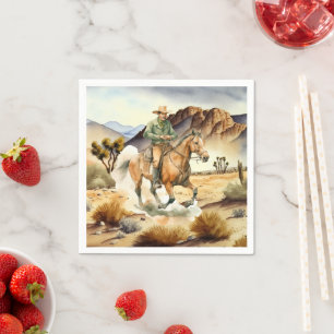 cooler Cowboy liebt Western Party Serviette