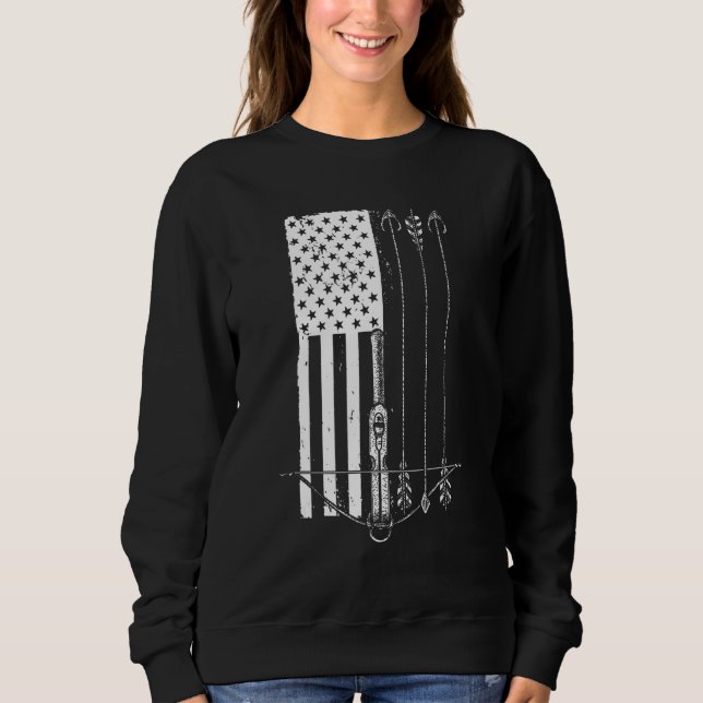 Cooler Crossbow für Damen und Herren Arrow Bow Jag Sweatshirt (Vorderseite)