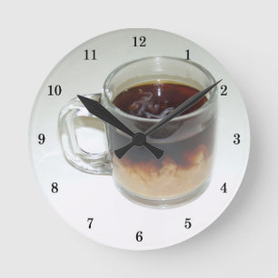 Cooler Cup der Kaffeemauer Runde Wanduhr