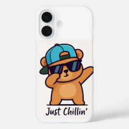 Cooler Dab-Bär-Cartoon iPhone 16 Hülle
