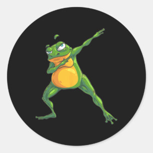 Cooler Dabbing Frog Funny Angesagt-hop Tadpole Tan Runder Aufkleber