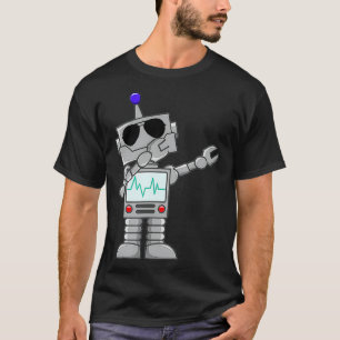 Cooler Dabbing-Roboter zurück in die Schule  T-Shirt