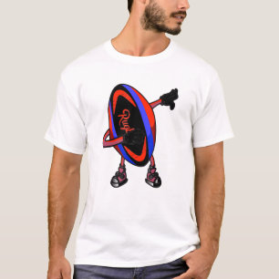 Cooler Dabbing Rugby Ball Player Sport T-Shirt